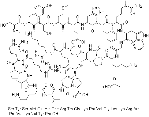 structure of CAS# 60189-34-6, 醋酸替可克肽