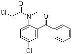 structure of CAS# 6021-21-2, N-Methyl-2'-benzoyl-2,4'-dichloroacetanilide