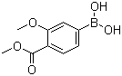 structure of CAS# 603122-41-4, 3-Methoxy-4-methoxycarbonylphenylboronic acid