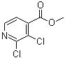 structure of CAS# 603124-78-3, 2,3-Dichloro-4-pyridinecarboxylic acid methyl ester
