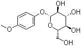 CAS # 6032-32-2, 4-Methoxyphenyl beta-D-glucopyranoside, beta-D-Glucopyranoside p-methoxyphenyl, Methylarbutin, Methylhydroquinone glucoside, p-Methoxyphenyl beta-D-glucopyranoside, p-Methoxyphenyl beta-D-glucoside