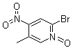structure of CAS# 60323-98-0, 2-Bromo-5-methyl-4-nitropyridine 1-oxide
