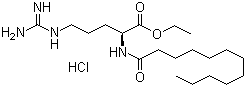 Ethyl N-lauroyl-L-arginate hydrochloride molecular structure (CAS 60372-77-2)