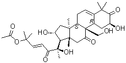 CAS # 6040-19-3, Cucurbitacine A, 2,16,20,25-Tetrahydroxy-9-(hydroxymethyl)-19-norlanosta-5,23-diene-3,11,22-trione 25-acetate, NSC 94743, Cucurbitacin A