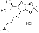 CAS # 60414-06-4, Therafectin, Amiprilose hydrochloride, 3-O-[3-(Dimethylamino)propyl]-1,2-O-(1-methylethylidene)-alpha-D-glucofuranose hydrochloride