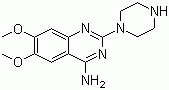 structure of CAS# 60547-97-9, 2-哌嗪基-4-氨基-6,7-二甲氧基喹唑啉