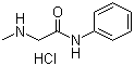 structure of CAS# 60565-45-9, 2-(Methylamino)-N-phenylacetamide hydrochloride