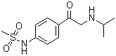CAS # 60735-85-5, N-[4-[2-[(1-Methylethyl)amino]acetyl]phenyl]methanesulfonamide