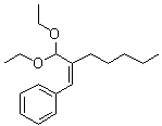 structure of CAS# 60763-41-9, [2-(Diethoxymethyl)-1-hepten-1-yl]benzene