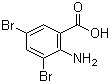 CAS # 609-85-8, 2-Amino-3,5-dibromobenzoic acid