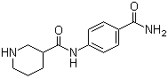 CAS # 609780-68-9, 4-[(Piperidine-3-carbonyl)amino]benzamide, Piperidine-3-carboxylic acid (4-carbamoylphenyl)amide