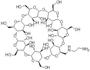 structure of CAS# 60984-63-6, [6-(2-氨基乙基氨基)-6-脱氧]-beta-环糊精
