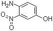 CAS # 610-81-1, 4-Amino-3-nitrophenol, 2-Amino-5-hydroxynitrobenzene, 4-Hydroxy-2-nitroaniline