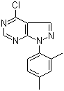 structure of CAS# 610277-86-6, 4-Chloro-1-(2,4-dimethylphenyl)pyrazolo[3,4-d]pyrimidine