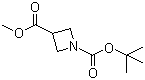 structure of CAS# 610791-05-4, 1-(叔丁氧羰基)氮杂环丁烷-3-甲酸甲酯