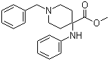 CAS # 61085-60-7, Methyl 1-benzyl-4-(phenylamino)piperidine-4-carboxylate, 4-(Phenylamino]-1-benzyl-4-piperidinecarboxylic acid methyl ester