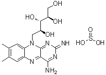 CAS # 61098-18-8, 1-(4-Amino-2-imino-7,8-dimethylbenzo[g]pteridin-10(2H)-yl)-1-deoxy-D-ribitol sulfite (1:1) (salt)