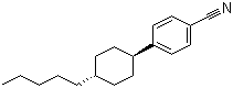 structure of CAS# 61204-01-1, 反式-4-(4-戊基环己基)苯腈