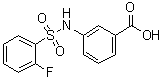 structure of CAS# 612041-66-4, 3-[[(2-氟苯基)磺酰基]氨基]苯甲酸