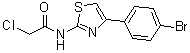structure of CAS# 6125-32-2, N-[4-(4-溴苯基)-2-噻唑基]-2-氯乙酰胺