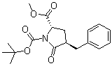 CAS 登录号：612820-01-6, (2S,4R)-5-氧代-4-苄基-1,2-吡咯烷二甲酸 1-叔丁基酯 2-甲基酯