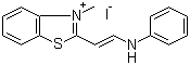 structure of CAS# 61327-99-9, 3-Methyl-2-[2-(phenylamino)ethenyl]benzothiazolium iodide