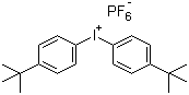 structure of CAS# 61358-25-6, 双(4-叔丁基苯)碘鎓六氟磷酸盐