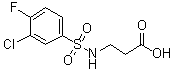 N-[(3-Chloro-4-fluorophenyl)sulfonyl]-beta-alanine molecular structure (CAS 613657-34-4)