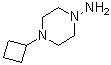 4-Cyclobutyl-1-piperazinamine molecular structure (CAS 61379-68-8)