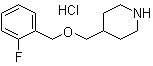 structure of CAS# 614731-80-5, 4-[[(2-氟苯基)甲氧基]甲基]哌啶盐酸盐