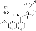 Quinidine monohydrochloride monohydrate molecular structure (CAS 6151-40-2)