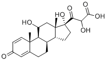 structure of CAS# 61549-70-0, Prednisolone-21-Carboxylic Acid