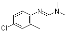 CAS # 6164-98-3, N,N-Dimethyl-N'-(2-methyl-4-chlorophenyl)formamidine, N'-(2-Methyl-4-chlorophenyl)-N,N-dimethylformamidine, N'-(4-Chloro-2-methylphenyl)-N,N-dimethylmethanimidamide, N'-(4-Chloro-o-tolyl)-N,N-dimethylformamidine, N'-(p-Chloro-o-tolyl)-N,N-dimethylformamidine, RS 141, Schering 36,268