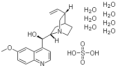 CAS 登录号：6183-68-2, 奎宁硫酸盐七水合物