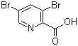 structure of CAS# 61830-40-8, 3,5-二溴吡啶-2-羧酸
