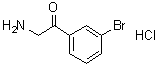 structure of CAS# 61858-39-7, 2-氨基-3'-溴苯乙酮盐酸盐