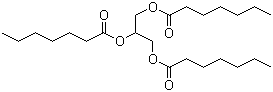 CAS # 620-67-7, Glycerol triheptanoate, Heptanoic acid 1,1',1''-(1,2,3-propanetriyl) ester, Trienanthoin, Glyceryl triheptanoate, Triheptanoic glyceride, Triheptanoin, Trioenanthoin
