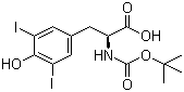 structure of CAS# 62129-53-7, N-[(tert-Butoxy)carbonyl]-3,5-diiodo-L-tyrosine