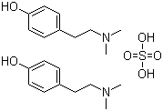 CAS # 622-64-0, Hordenine sulfate, Anhaline sulfate, 4-[2-(Dimethylamino)ethyl]phenol sulphate (2:1)