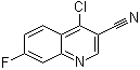 structure of CAS# 622369-70-4, 4-氯-7-氟喹啉-3-甲腈