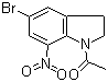 structure of CAS# 62368-07-4, N-乙酰基-5-溴-7-硝基吲哚啉