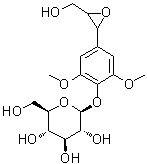 CAS # 623928-18-7, Sargentol, 4-[3-(Hydroxymethyl)-2-oxiranyl]-2,6-dimethoxyphenyl beta-D-glucopyranoside