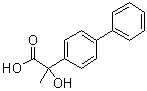 structure of CAS# 6244-54-8, alpha-Hydroxy-alpha-methyl-1,1'-biphenyl-4-acetic acid