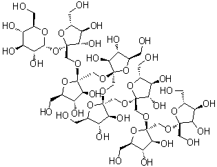 structure of CAS# 62512-21-4, O-beta-D-呋喃果糖基-(2→1)-O-beta-D-呋喃果糖基-(2→1)-O-beta-D-呋喃果糖基-(2→1)-O-beta-D-呋喃果糖基-(2→1)-O-beta-D-呋喃果糖基-(2→1)-O-beta-D-呋喃果糖基-(2→1)-beta-D-呋喃果糖基 alpha-D-吡喃葡萄糖苷
