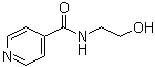 CAS # 6265-74-3, N-(2-Hydroxyethyl)-4-pyridinecarboxamide, N-(2-Hydroxyethyl)isonicotinamide, N-Hydroxyethylisonicotinamide, NSC 33143