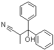 CAS # 6275-86-1, beta-Hydroxy-alpha-methyl-beta-phenylbenzenepropanenitrile, 2-Methyl-3,3-diphenylhydracrylonitrile, NSC 36155