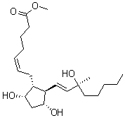 CAS # 62776-96-9, Carboprost methylate, PG 05, (5Z,9alpha,11alpha,13E,15S)-(&plusmn;)-9,11,15-Trihydroxy-15-methyl-prosta-5,13-dien-1-oic acid methyl ester