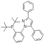 structure of CAS# 628333-86-8, 1-[2-[Bis(1,1-dimethylethyl)phosphino]phenyl]-3,5-diphenyl-1H-pyrazole