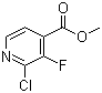 structure of CAS# 628691-95-2, 2-Chloro-3-fluoroisonicotinic acid methyl ester