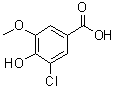 structure of CAS# 62936-23-6, 3-氯-4-羟基-5-甲氧基苯甲酸